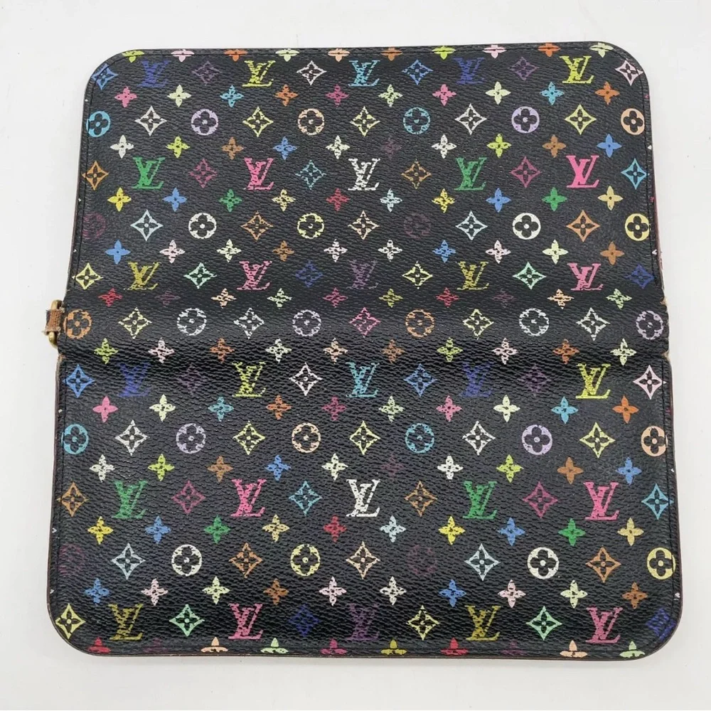 Auth Louis Vuitton Monogram Multicolor Portefeuille Insolite Wallet W/B
